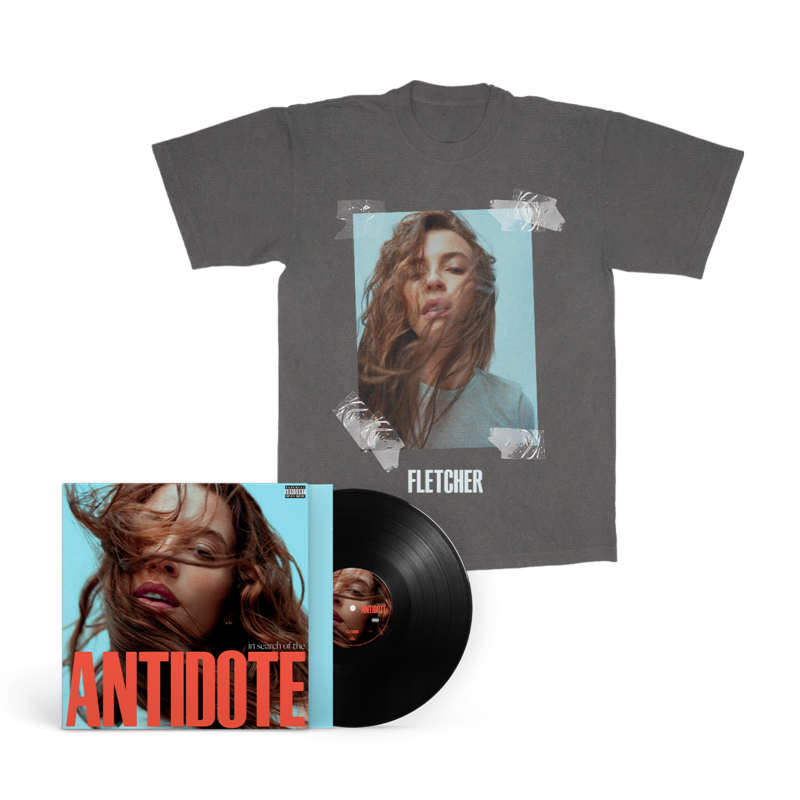 In Search Of The Antidote (For The Universe) Standard Black Vinyl by Fletcher - Standard Black Vinyl + Tracklist T-Shirt - shop now at Digster store