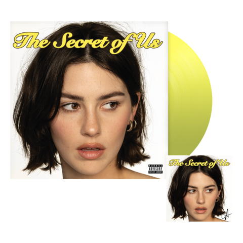 The Secret of Us by Gracie Abrams - Yellow Vinyl + Signed Art Card - shop now at Digster store