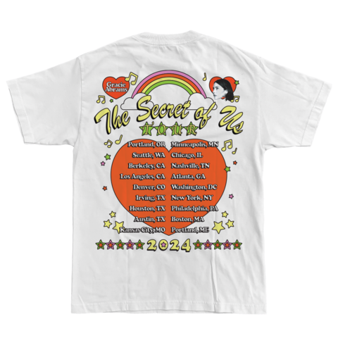 The Secret of Us Tour ’24 Dateback by Gracie Abrams - T-Shirt - shop now at Digster store