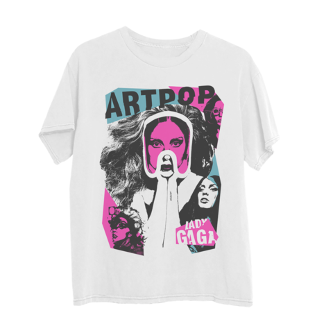 Artpop Collage White by Lady GaGa - T-Shirt - shop now at Digster store