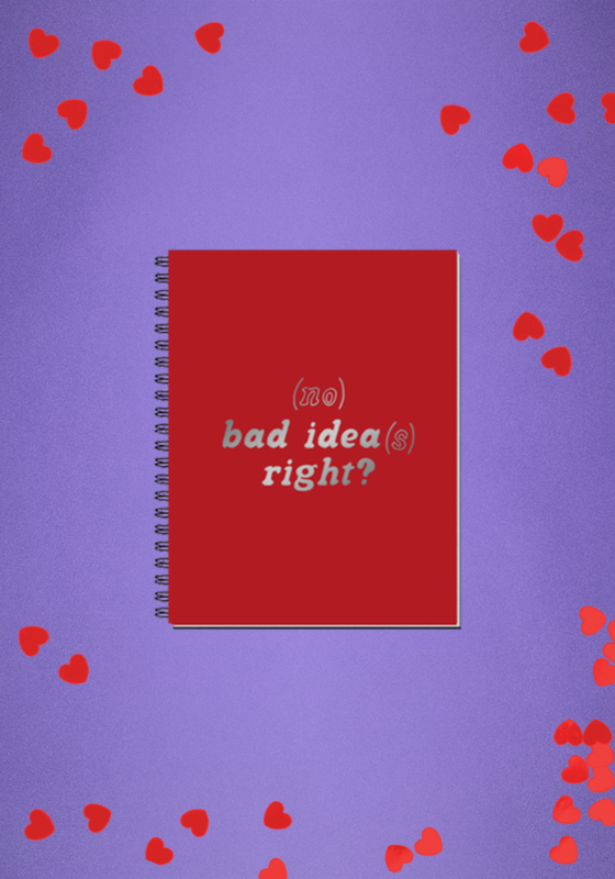 (no) bad idea(s) right? by Olivia Rodrigo - Notebook - shop now at Digster store