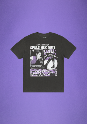 OR spills her GUTS live t-shirt in pepper by Olivia Rodrigo - T-Shirt - shop now at Digster store