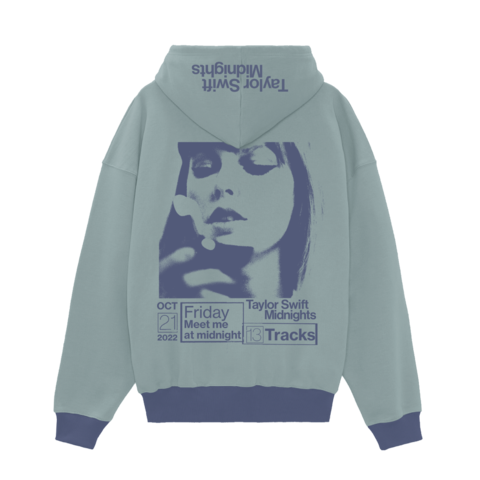 Taylor Swift Midnights Teal Color Block Hoodie by Taylor Swift - Hoodie - shop now at Digster store