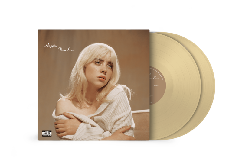 'Happier Than Ever' Exclusive Golden Yellow Vinyl by Billie Eilish - 2LP - shop now at Digster store