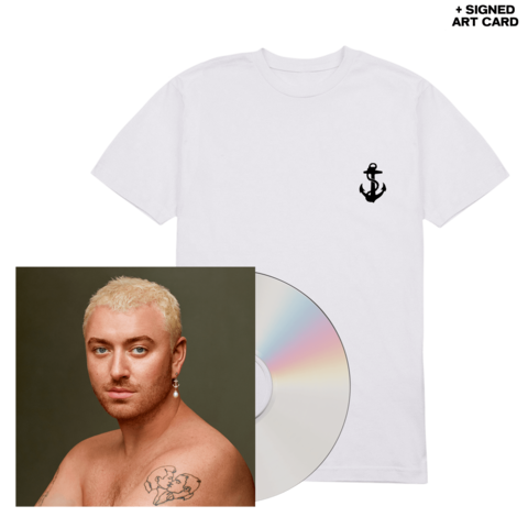 Gloria by Sam Smith - CD + White T-Shirt + Signed Card - shop now at Digster store
