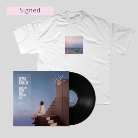 Broken By Desire To Be Heavenly Sent by Lewis Capaldi - Exklusive Signed LP black + T-Shirt - shop now at Digster store