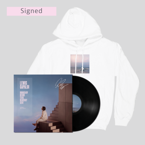 Broken By Desire To Be Heavenly Sent by Lewis Capaldi - Exklusive Signed LP Black + Hoodie - shop now at Digster store