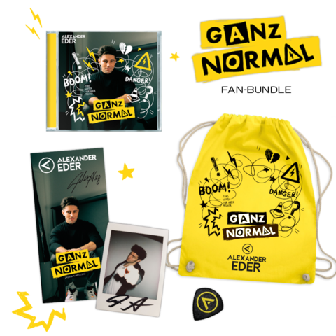 Ganz Normal by Alexander Eder - CD + Gymbag mit Signierten Polaroid, Plektrum, Autogrammkarte - shop now at Digster store