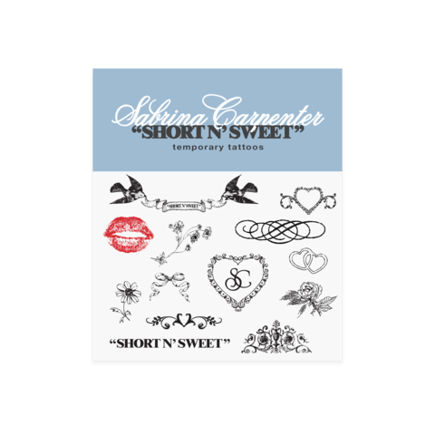 Short n' Sweet by Sabrina Carpenter - Temporary Tattoos - shop now at Digster store