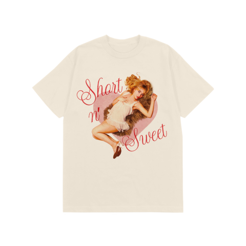 Short n' Sweet Heart Ivory Tee von Sabrina Carpenter - T-Shirt jetzt im Digster Store