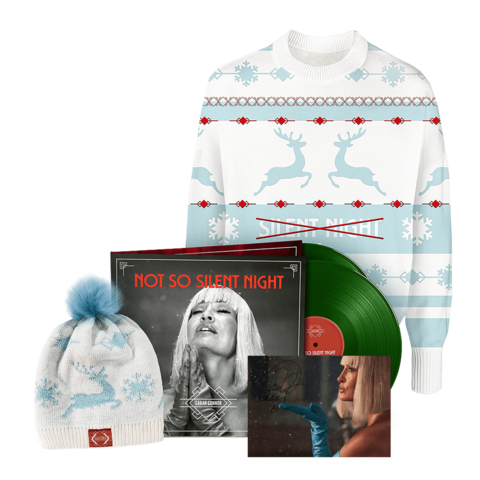 Not So Silent Night by Sarah Connor - Exclusive Limited Green 2LP + Beanie + Pullover + Signed Card - shop now at Digster store